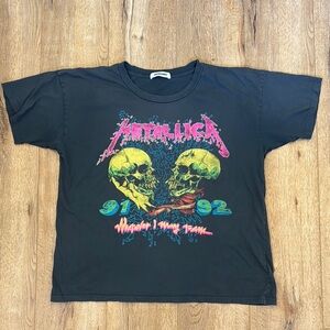Daydreamer LA Black Short Sleeve Tee with Metallica Graphic
